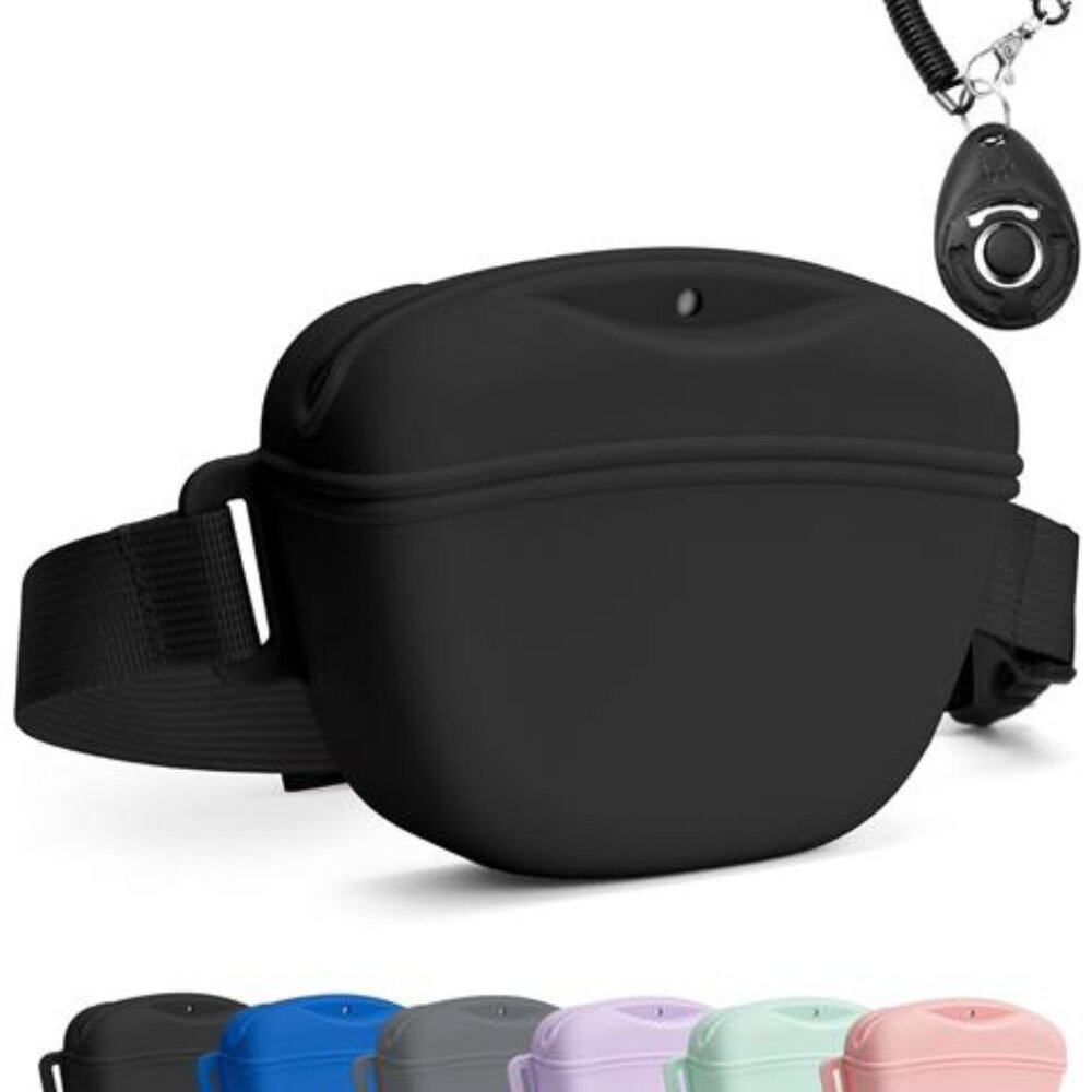Dog Treat Pouch with Training Clicker, Upgrade Stronger Magnetic Closure